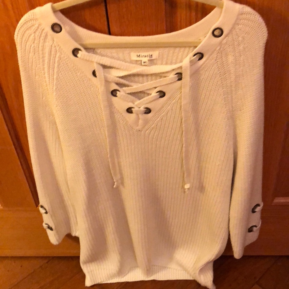 White sweater, worn once
